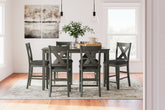 J&M Furniture - Ashley Furniture - Caitbrook Counter Height Dining Table and Bar Stools (Set of 7) - RECT DRM Counter TBL Set(7/CN) - D388-423
